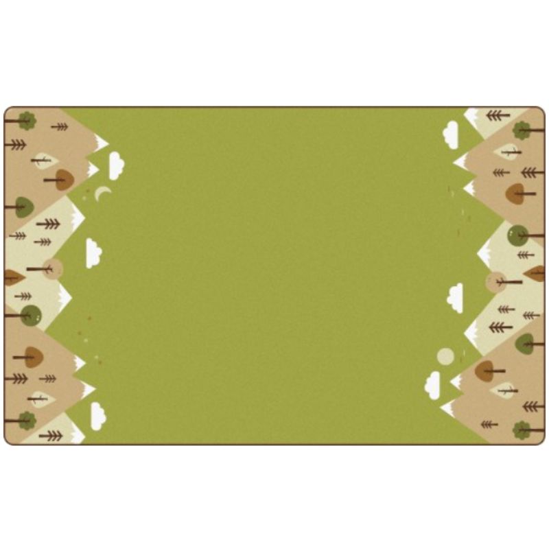 Tranquil Mountains Area Rug - Green