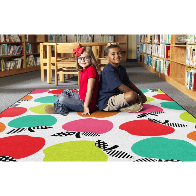Stylish Brights All Over Apples Rug - Schoolgirl Style