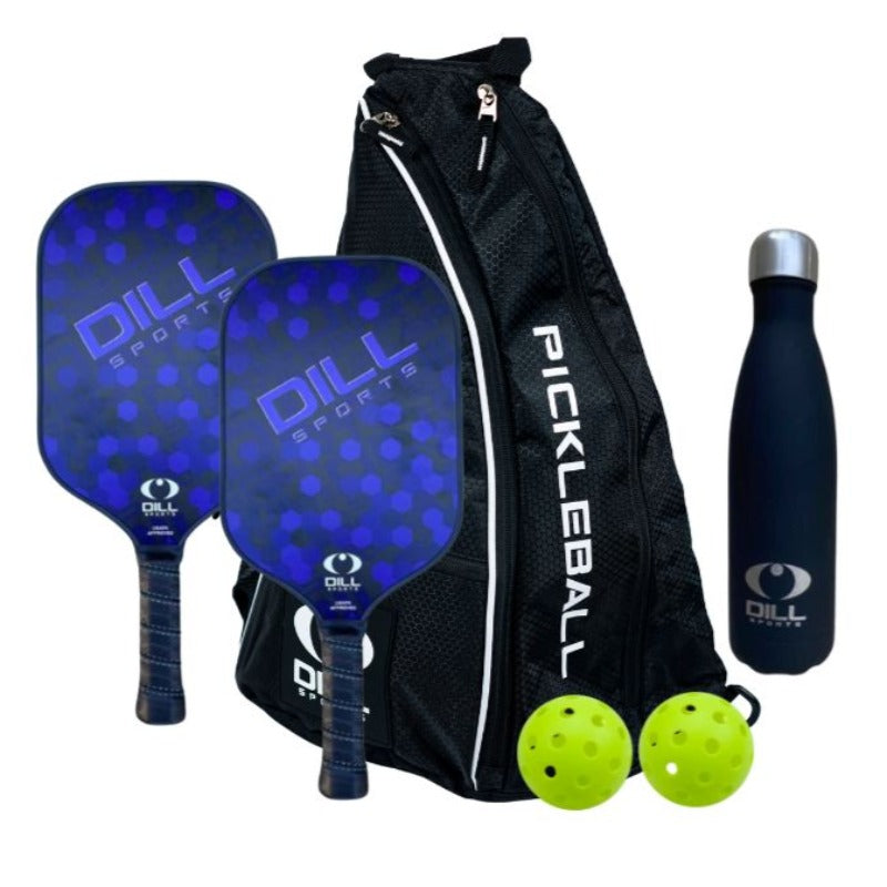 All In One Pickleball 2 Players Paddle and Sling Bag Set