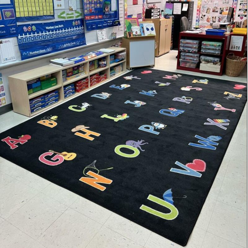 Alphabet Pictures Classroom Seating Rug