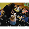 Simply Stylish Boho Hearts Classroom Rug 