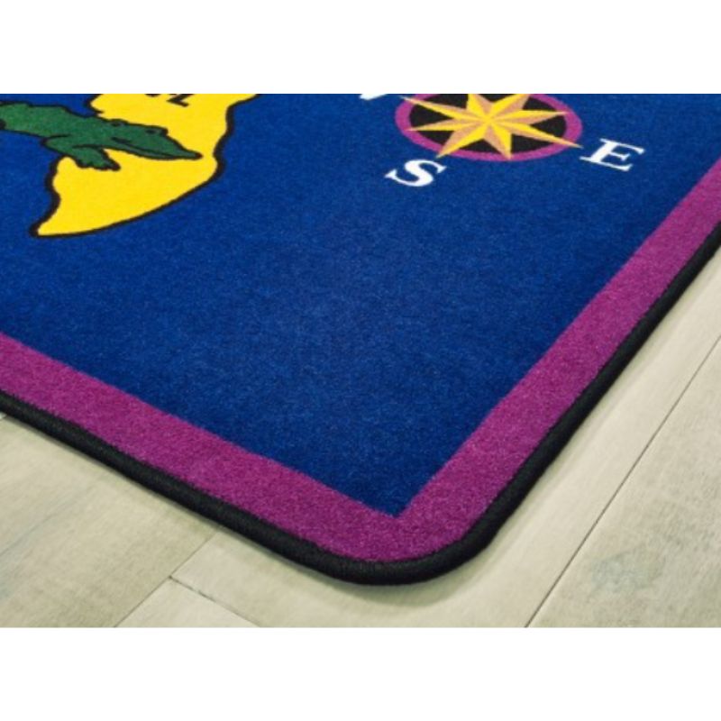 The Discover America School Rug is a great educational tool for children of all ages. Kids love learning when it s made fun. 