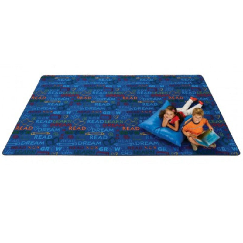 The Learn Read Dream Grow rug provides a great place for gathering and reading in any childhood setting. The beautiful colors fit in schools, libraries, learning centers and playrooms.