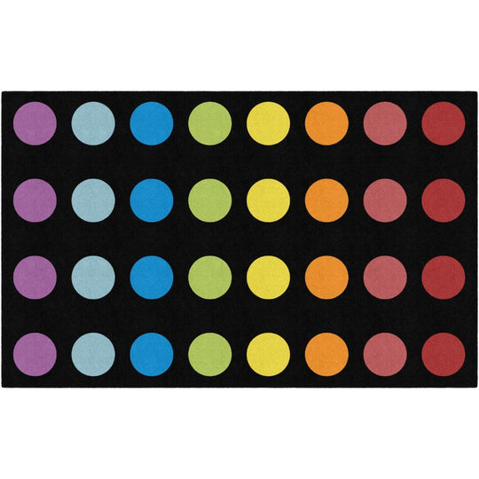 Rainbow Spots Criss Cross Classroom Rug