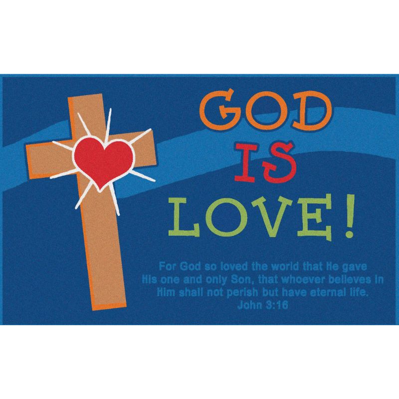 God is Love Learning Rug - Carpets for Kids