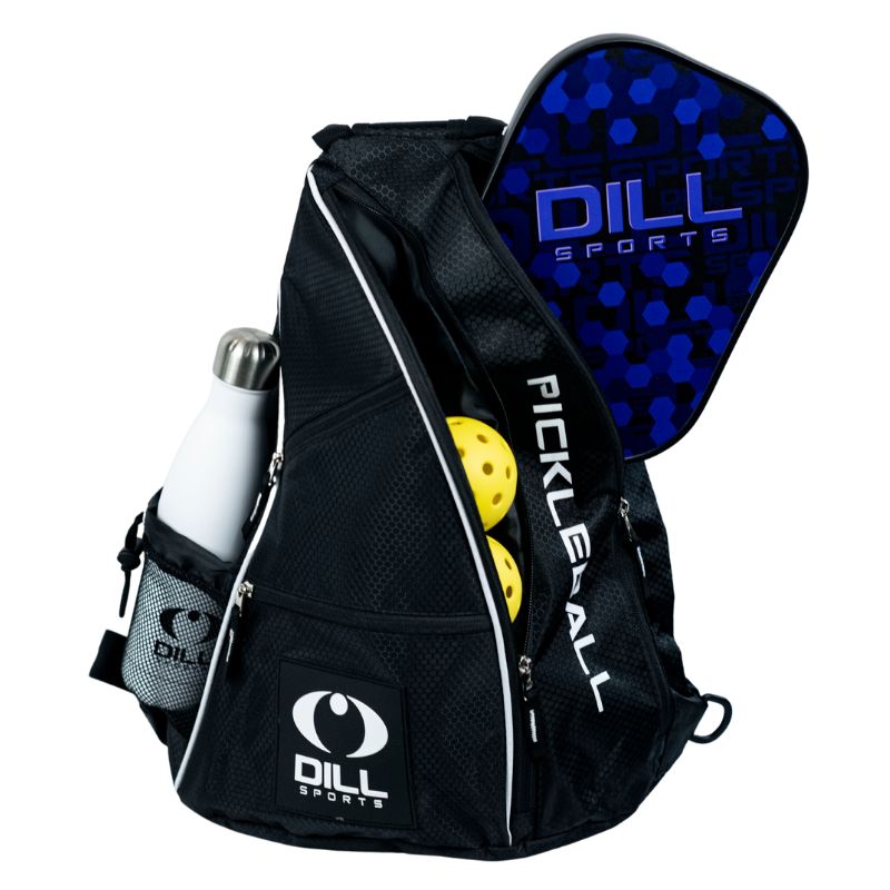 Dill Sports - Pickleball Sling Bag Starter Set black bottle