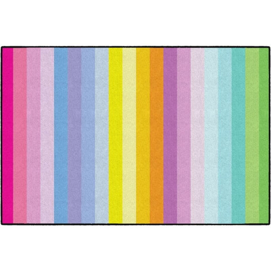 Vertical Rainbow Stripes Area Rug