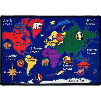 World Explorer Educational Rug
