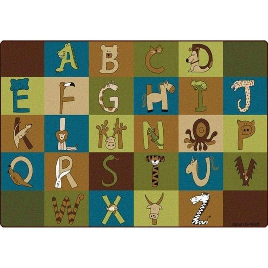 A to Z Animals Nature Colors Classroom Rug
