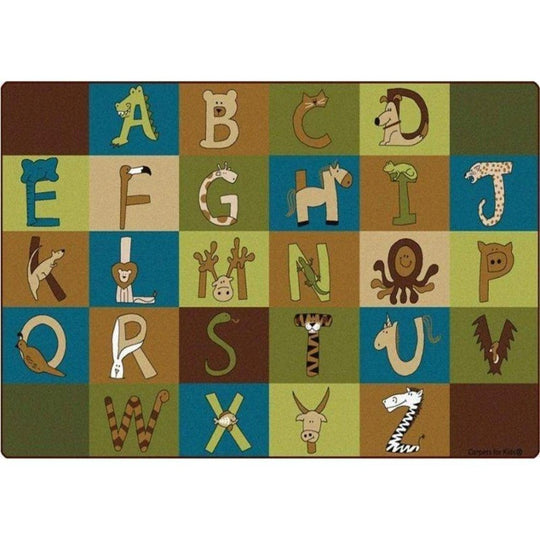 A to Z Animals Nature Colors Classroom Rug