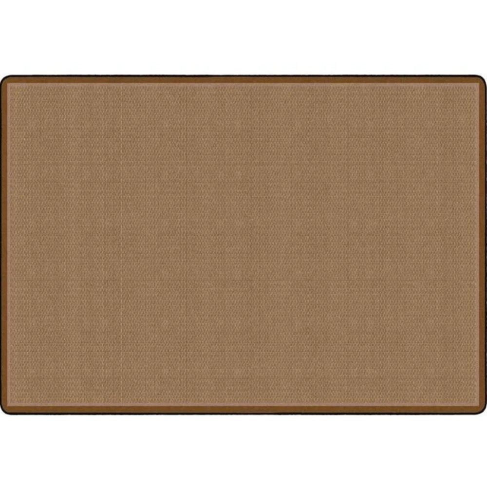 All Over Weave Solid Color Tan Rug