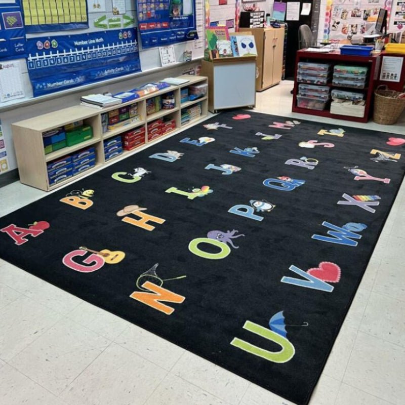 Alphabet Pictures Classroom Seating Rug