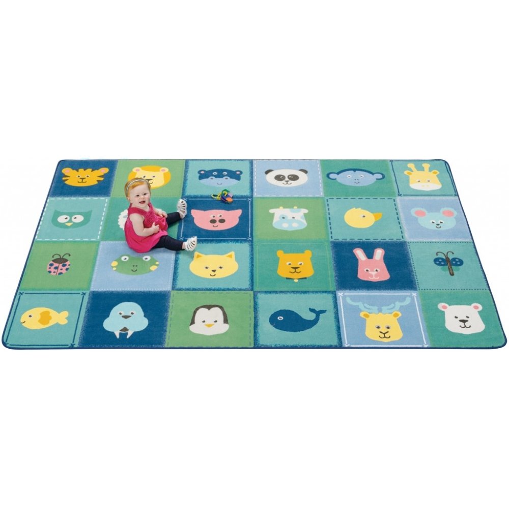 Animal Patchwork Soft Colors Rug