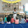 Be Bold Blue Seating Classroom Rug