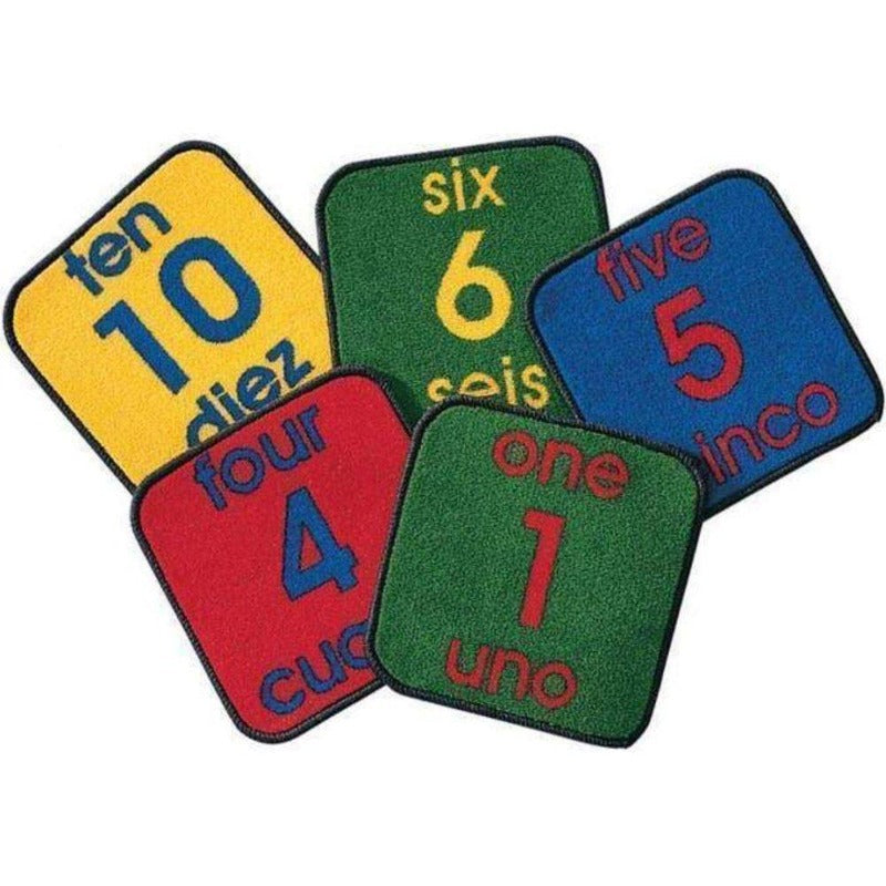 Bilingual Number Carpet Squares