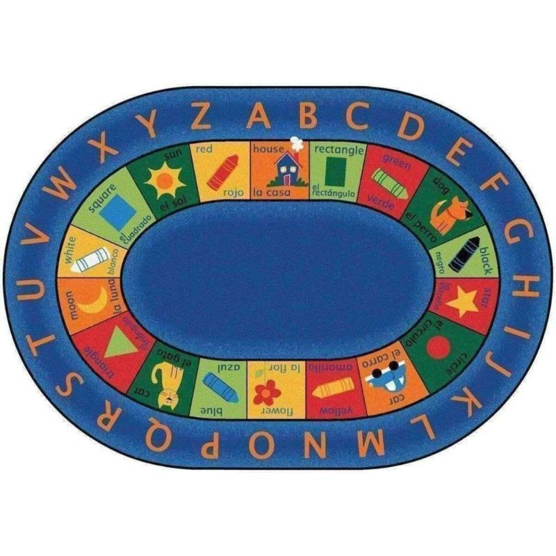 Bilingual Oval Factory Second Rug