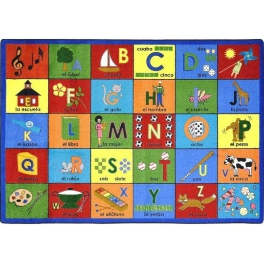 Bilingual Phonics Learning Rug