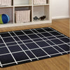 Black Check Farmhouse Classroom Rug