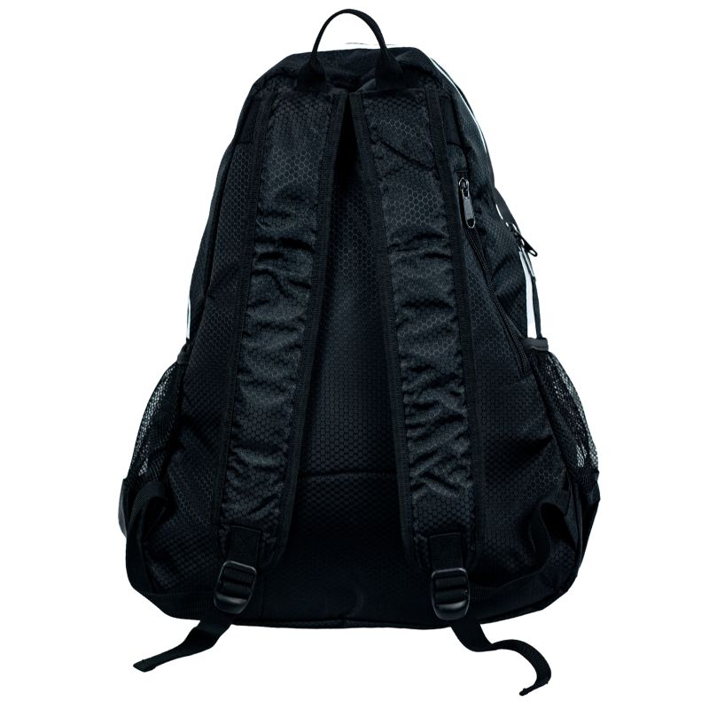 black backpack with white trim - dill sports
