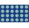 Blue Topaz Circles Classroom Rug - Factory Second