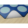 Blue Topaz Circles Classroom Rug - Factory Second