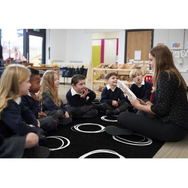 Circle Sampler Classroom Seating Rug