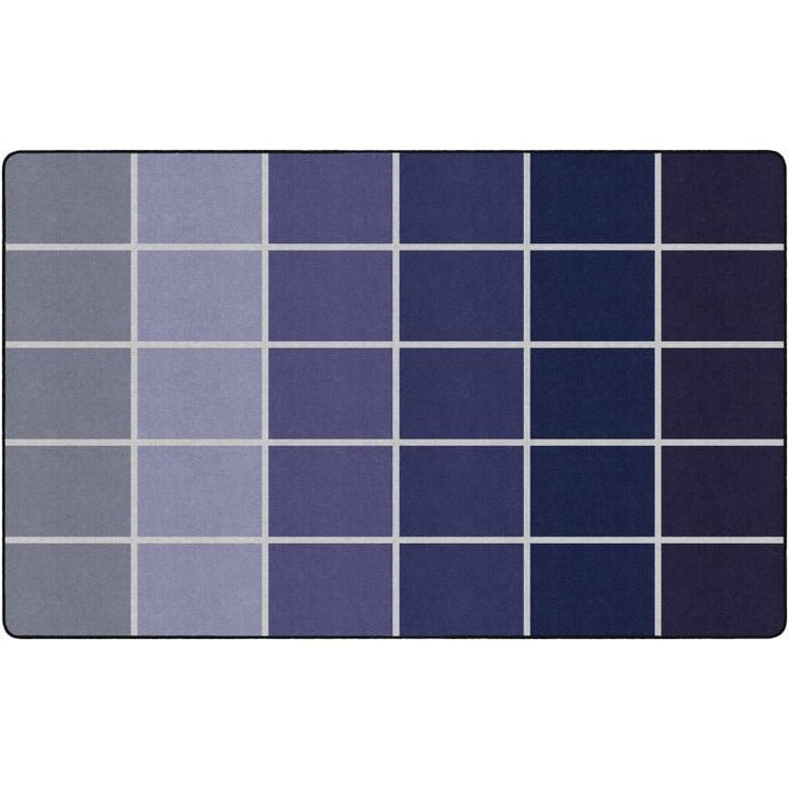 City Skyline Classroom Seating Rug - Modern Blue and Gray Colors for ...