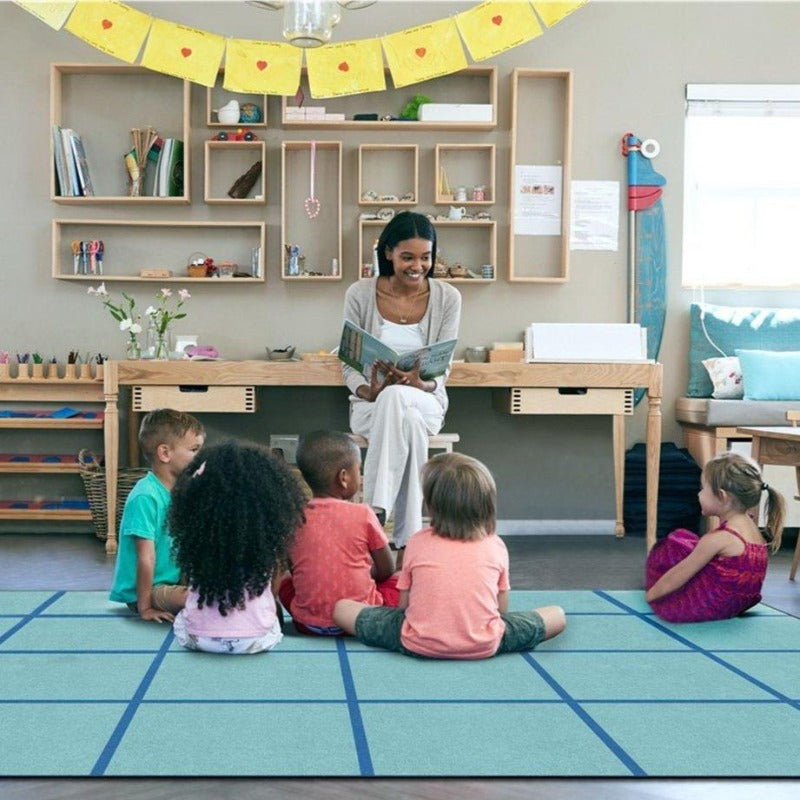 Classroom Seating Aqua Marine Rug