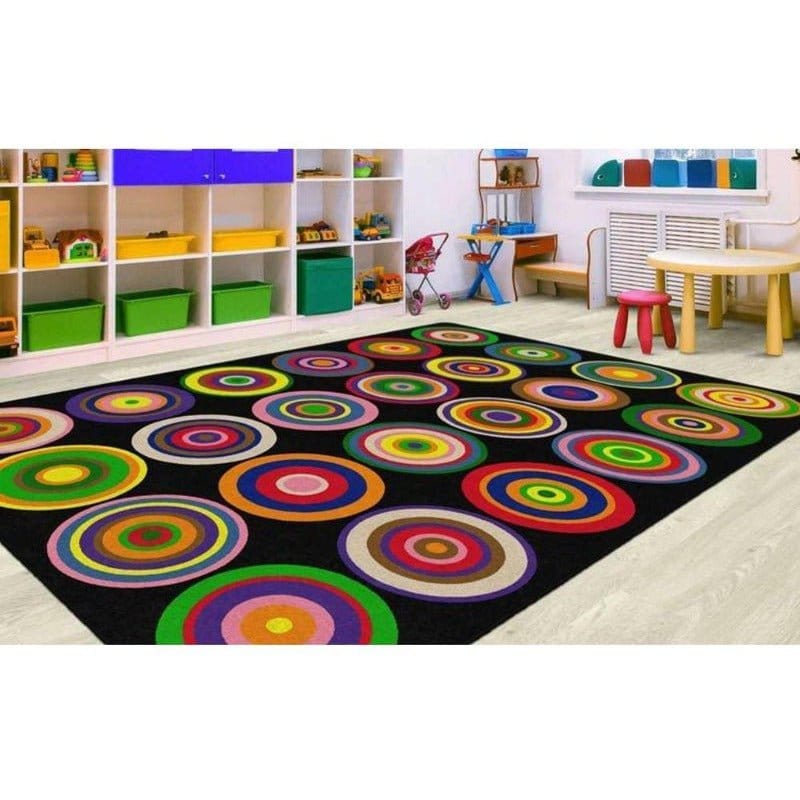 Color Rings Classroom Rug - Bright Seating Solutions