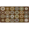 Color Rings Earth Tone Seating Rug