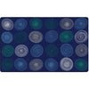 Cool Blue Seating Circles Classroom Rug