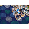 Cool Blue Seating Circles Classroom Rug
