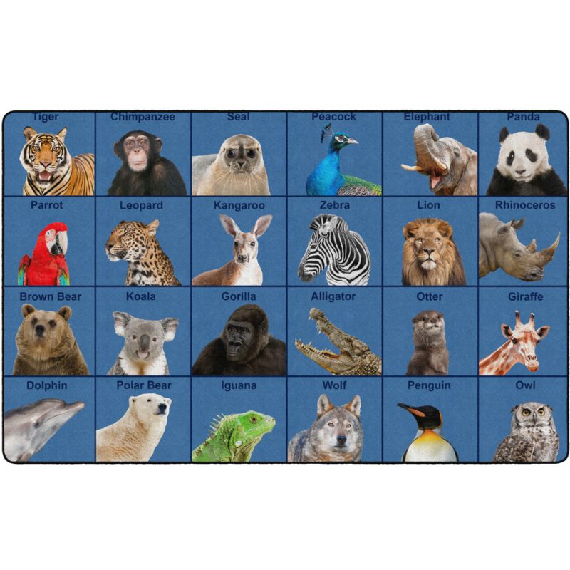Zoo Animals Seating Rug