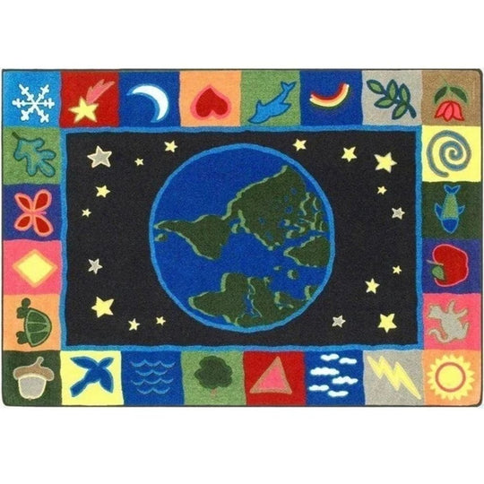 Earth Works Nature and Stars Rectangle Rug