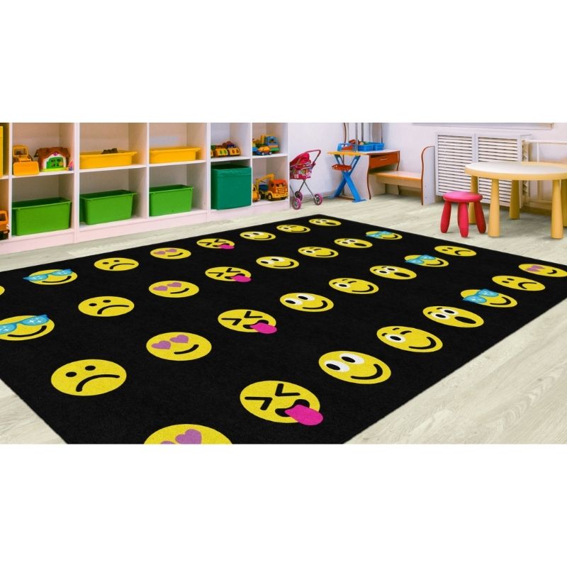 emoji classroom seating rug