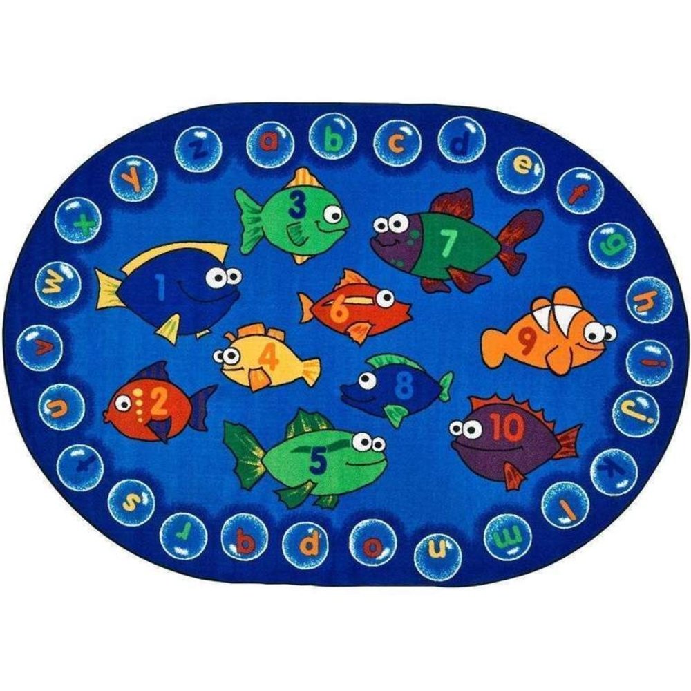 Fishing for Literacy Oval Rug - Factory Second