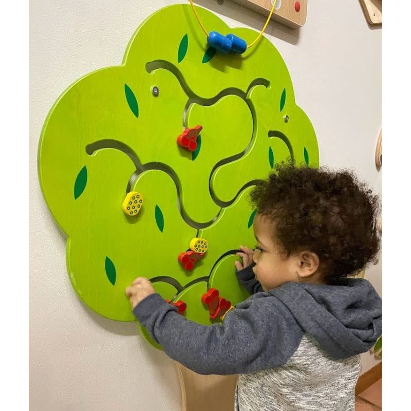 Fun Tree Interactive Display Fruit Tree Wooden Wall Toys - Interactive Activity Panel