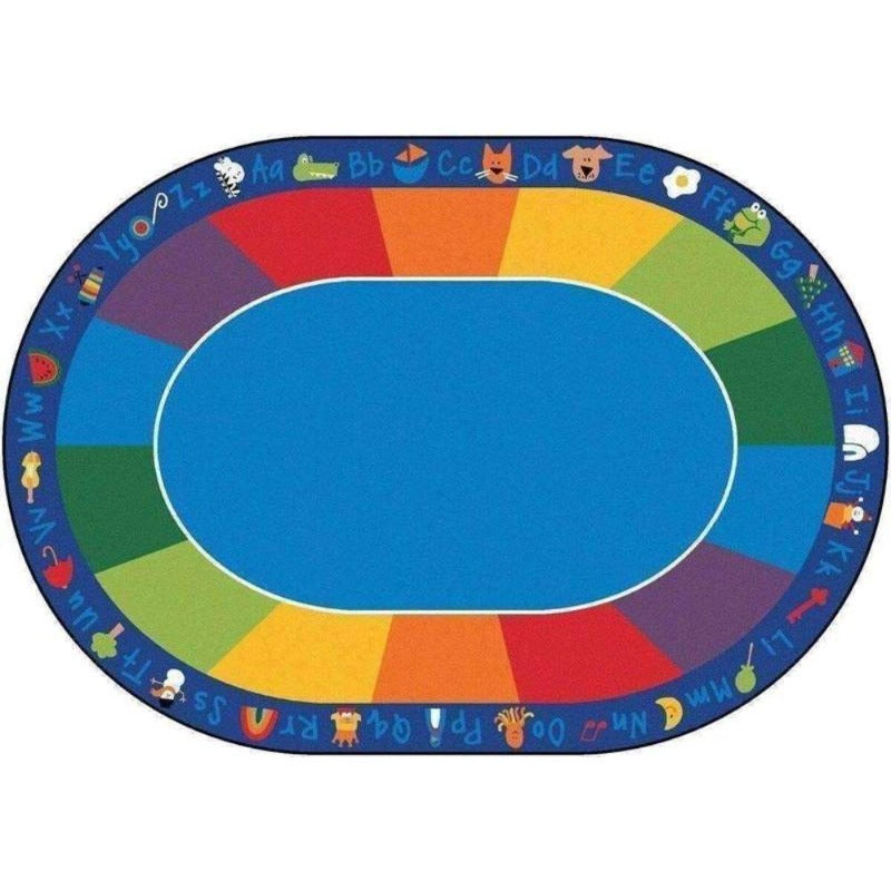 Fun with Phonics Factory Second Rug 8'3 x 11'8 Oval