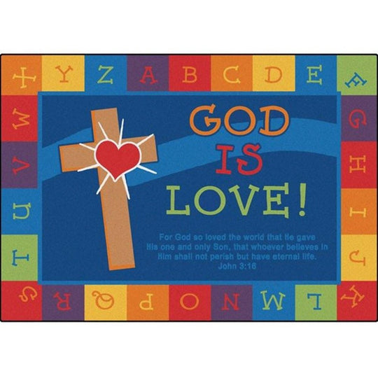 God is Love Learning Rug - Factory Second
