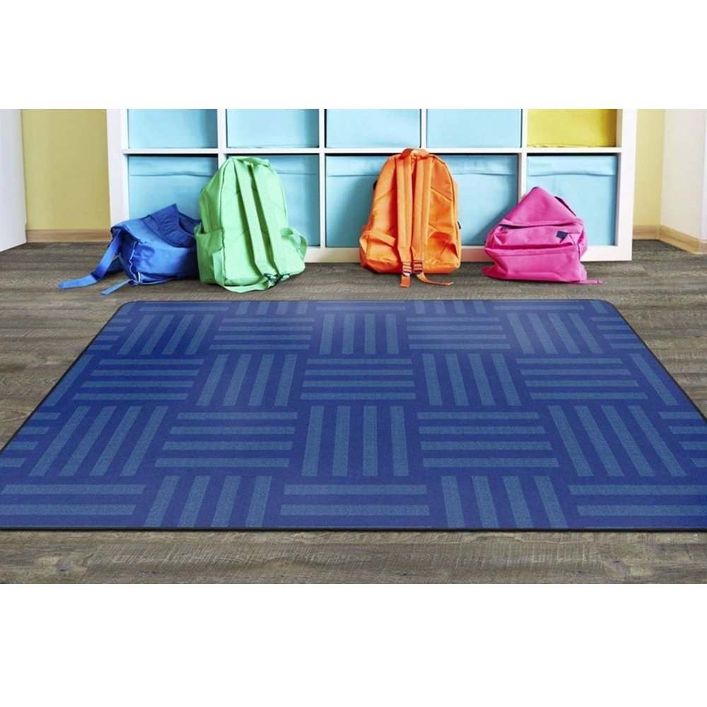 Hash Tag Tone on Tone Blue Rug