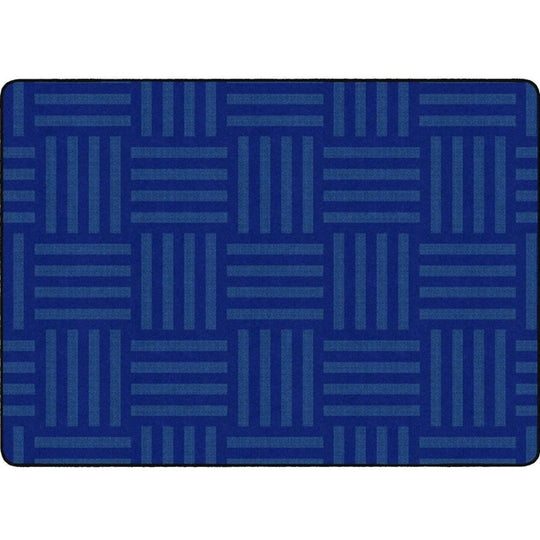 Hash Tag Tone on Tone Blue Early Learning Area Rug