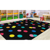 Just Teach Rainbow Polka Dots Rug