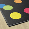 Just Teach Rainbow Polka Dots Rug