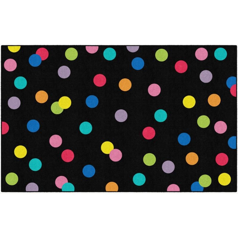 Just Teach Rainbow Polka Dots Rug