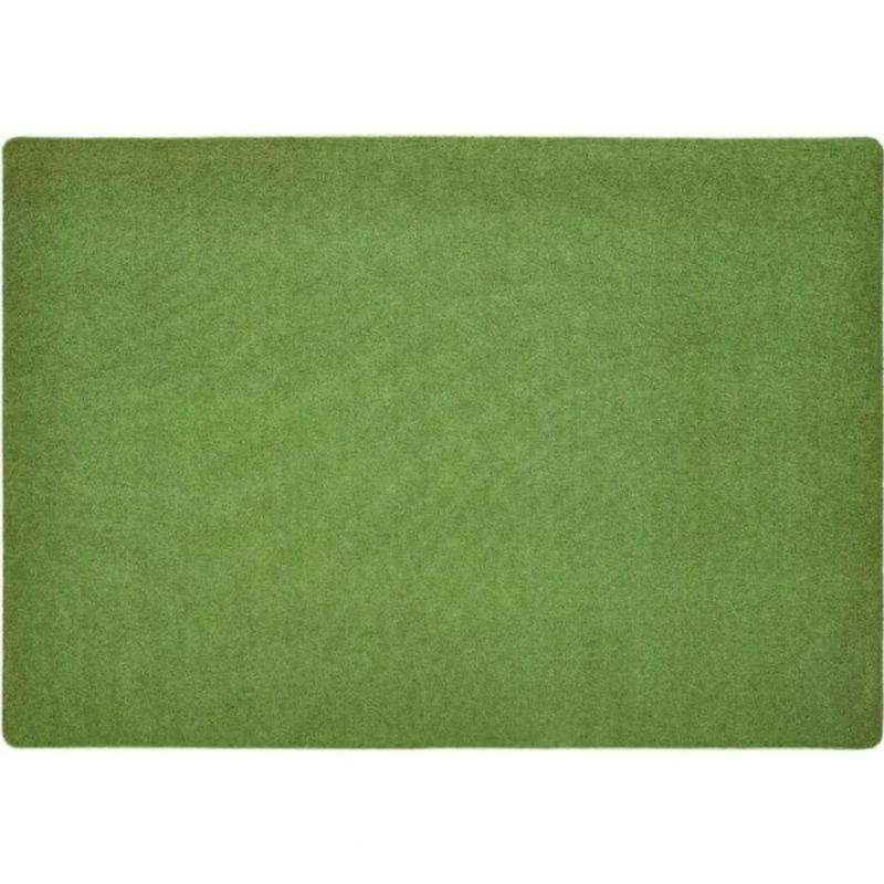KIDply Solid Color Grass Green Area Rug