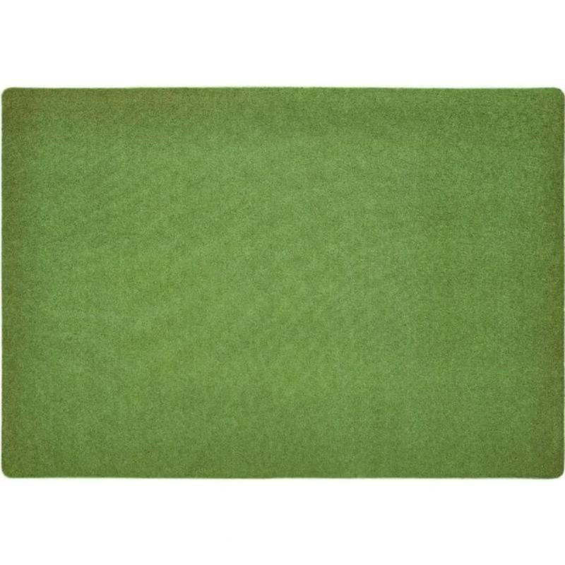 KIDply Solid Color Grass Green Area Rug