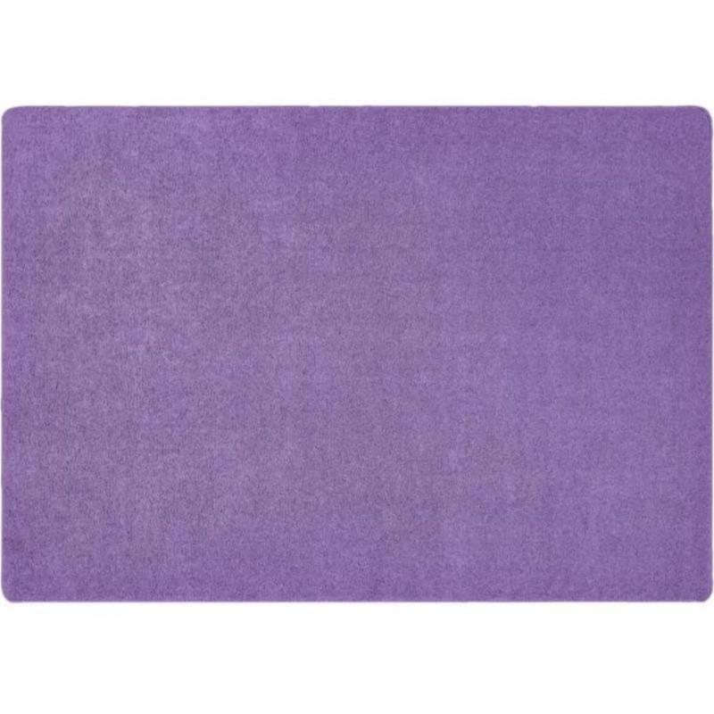 KIDply Solid Color Lilac Area Rug