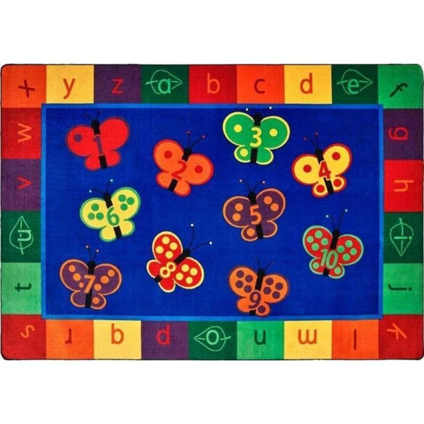 KIDSoft 123 ABC Butterfly Fun Rug