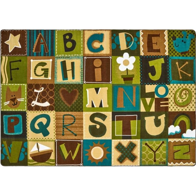 KIDSoft Alphabet Blocks Nature Rug