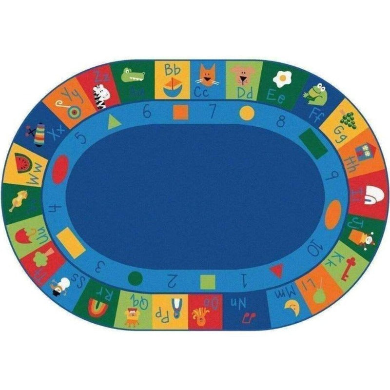 Learning Blocks Oval Factory Second Rug